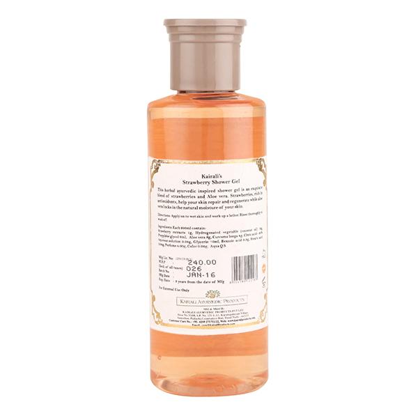Kairali Strawberry Shower Gel Herbal Body Wash 200 ml - Shower Gels & Body Wash