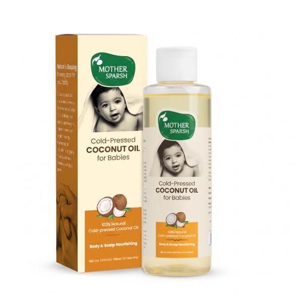Netmeds | Mother Sparsh Cold-Pressed Coconut Oil for Babies 200 ml