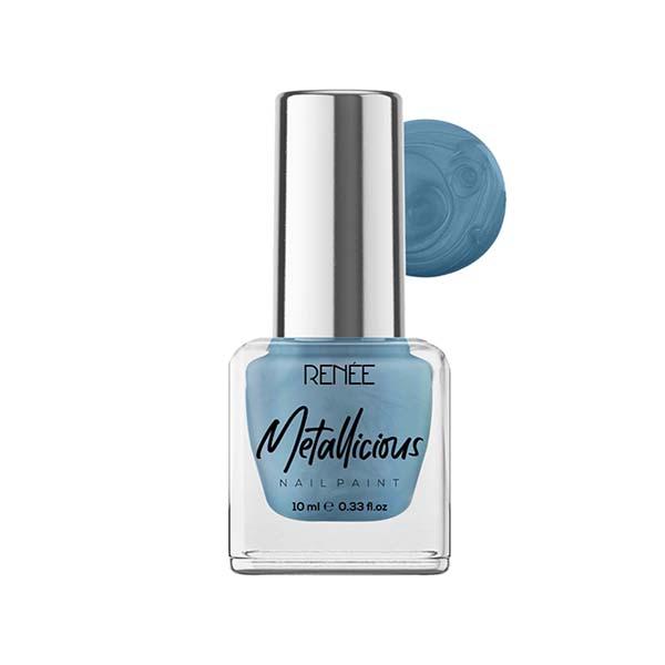 RENEE Metallicious Nail Paint - Mermaid Aqua 10 ml - Nail Polish