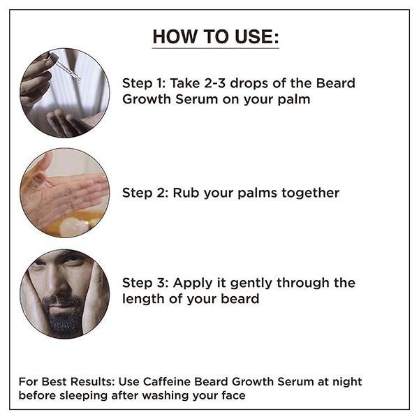 The Man Company Caffeine Beard Growth Serum 30 ml - Beard Oil