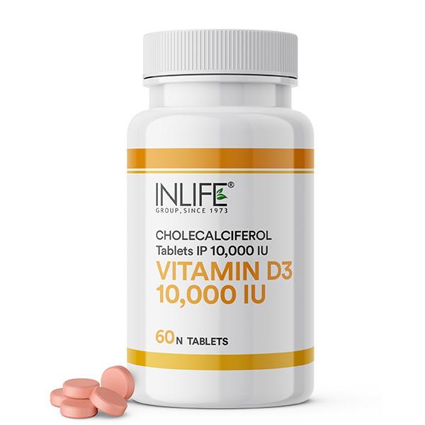Netmeds | Inlife Vitamin D3 10000 IU Chewable Tablets 60's