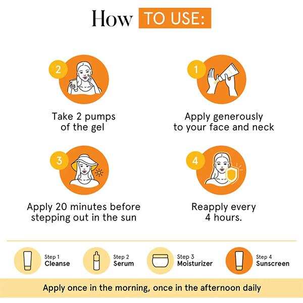 SkinQ Sun Protect Gel SPF40 with Vitamin C PA ++++ 50 ml - Face Sunscreen