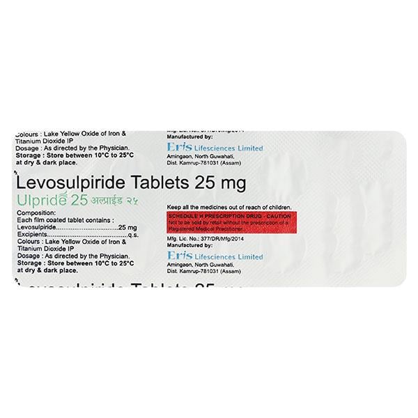 Ulpride 25mg Tablet 10'S - Ulcerative Colitis/Bowel Inflammatory Disease-GIT