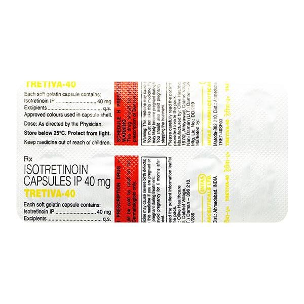 Tretiva 40mg Capsule 10'S - Acne-Acn