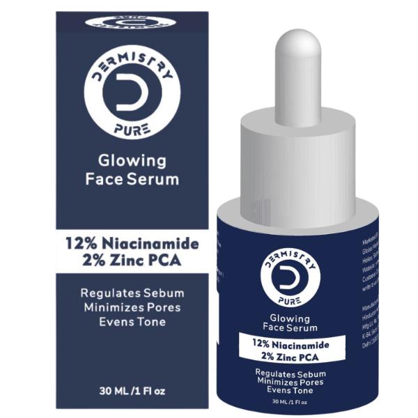 Netmeds | Dermistry Pure 12% Niacinamide 2% Zinc PCA Glowing Face Serum 30 ml