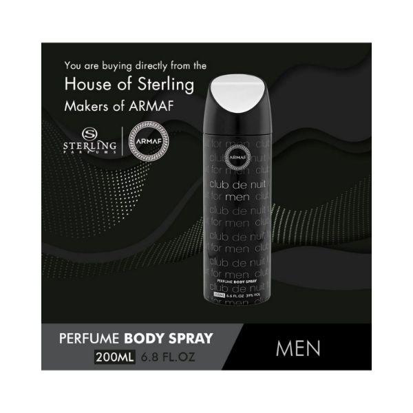 Armaf Club De Nuit Perfume Body Spray for Men 200 ml - Men Deodorants/Roll-Ons