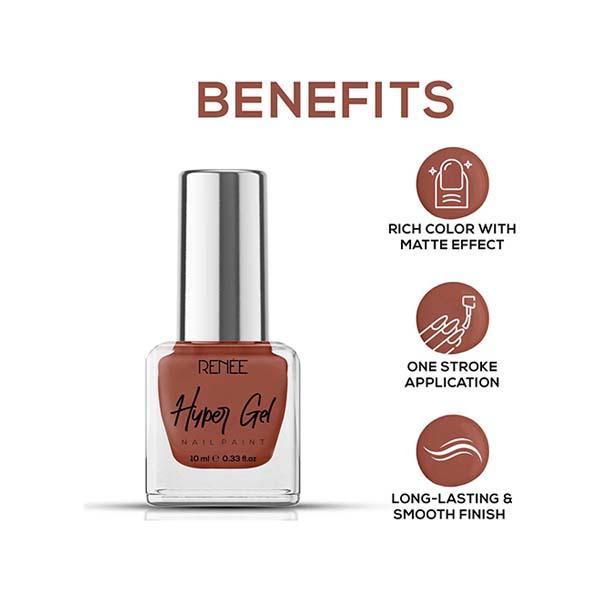 RENEE Hyper Gel Nail Paint - Cinnamon Red 10 ml - Nail Polish