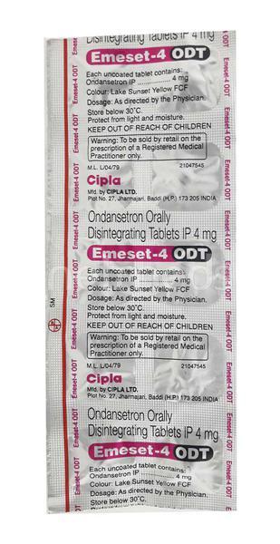 Emeset Odt 4mg Tablet 10'S - Vomitting/Emesis-Ant