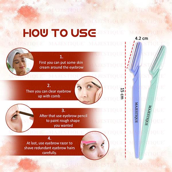 Majestique Eyebrow Razor Shaper & Trimmer Eyebrow Razor FC65 1's - Sharpeners