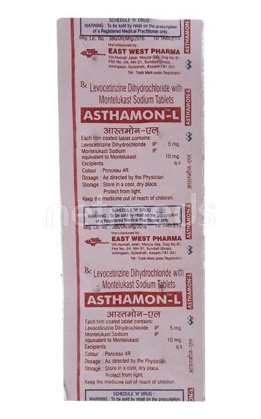 Asthamon L Tablet 10'S - Allergies-Ant