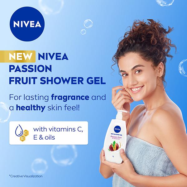 Nivea Shower Gel Passion Fruit And Monoi Oil 1000 ml - Shower Gels & Body Wash