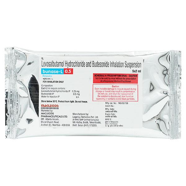 BUNASE L Respules 5x2ml - Asthma/COPD-Ast