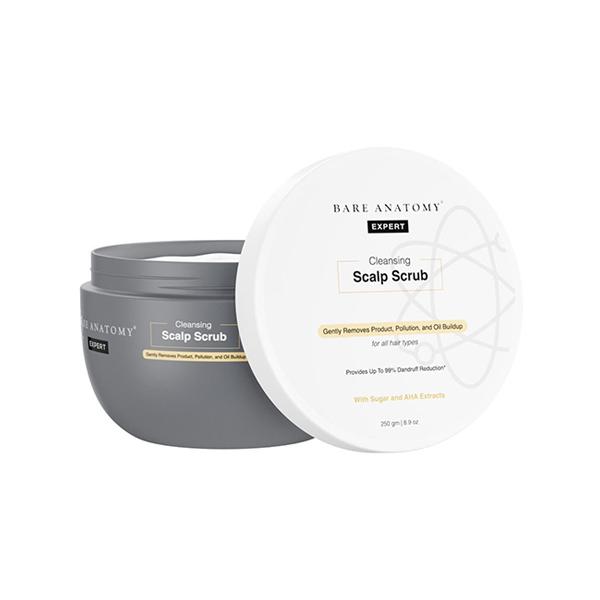 Netmeds | Bare Anatomy Scalp Scrub Up To 99% Dandruff Reduction Gently Removes Product, Pollution & Oil Buildup 250gm