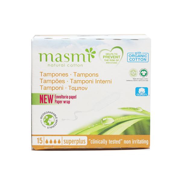 Masmi Natural Cotton New Cottonlock Tampons - Superplus 15's - Tampons