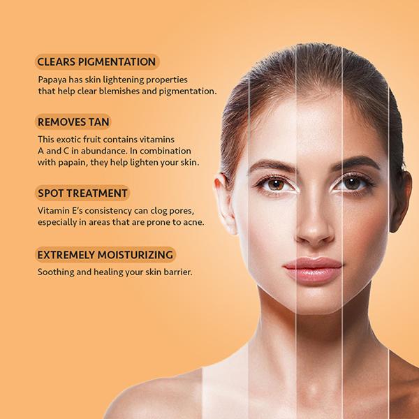 Berina Go Glow By Berina Papaya & Vitamin E with Glycerine Face Cream 500 ml - Face Creams