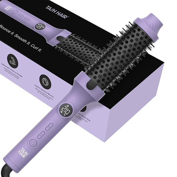 Netmeds | Tash Hair 3-in-1 Heated Round Brush- Volumizer + Curling Tong + Straightener Brush (Va-Va Volume) 1's