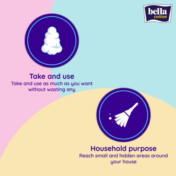 Bella Cotton Cosmetic Balls 100's - Cotton Buds & Balls