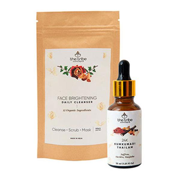 The Tribe Concepts Face Brightening Kit Without Steel Tin 130 gm - Loose Powder