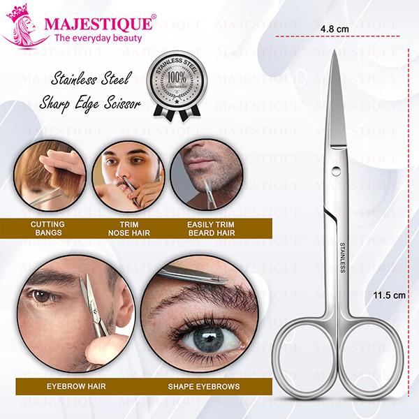 Majestique Stainless Steel Beauty Scissor and Blades 1's - Others