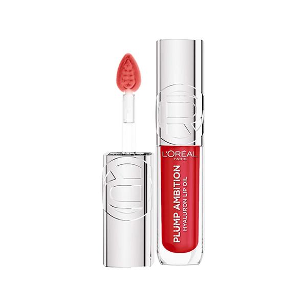 L'Oreal Paris Plump Ambition Hyaluron Lip Oil- 380 Rouge In Love- Plumping Lip Oil 5 ml - Liquid Lipsticks
