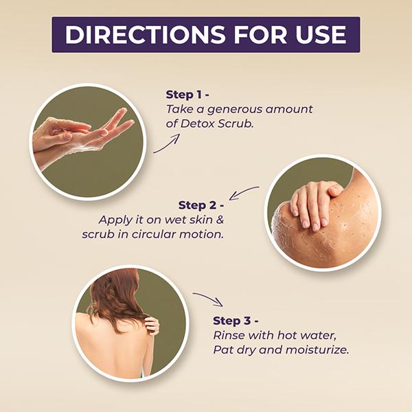 Sanfe Back & Bum Detox Scrub (Dry) - Olive & Peach Extracts 100 gm - Scrubs & Exfoliants