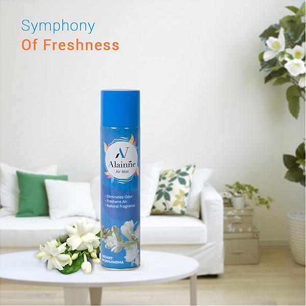 Alainne Air Mist Dreamy Rajnigandha Air Freshener 278 ml - Hand Sanitizer