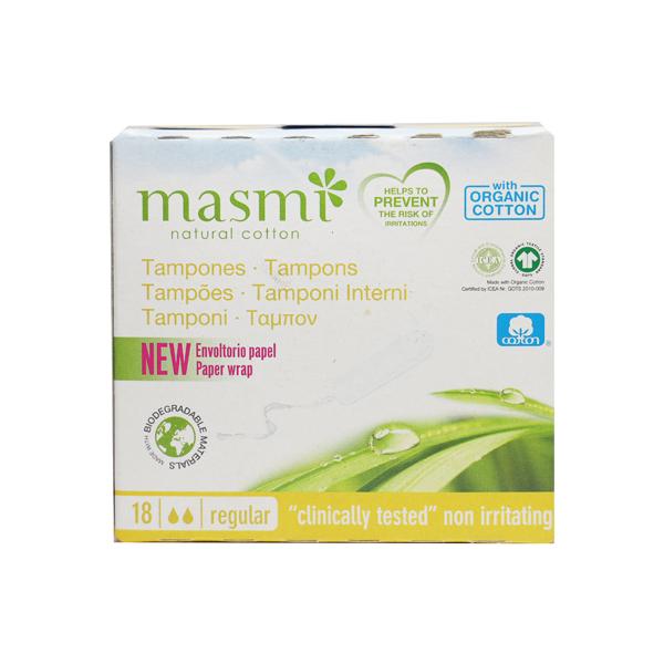 Masmi Natural Cotton New Cottonlock Tampons - Regular 18's
