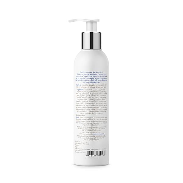 The Moms Co. Natural Baby Lotion with Organic Shea Butter Cocoa Butter, Organic Rice Bran, Apricot and Jojoba Oils 200ml - Creams, Lotions & Oils