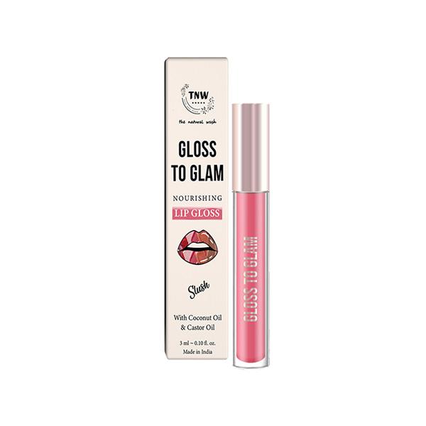 Tnw The Natural Wash Gloss To Glam Nourishing Lip Gloss-Slush, Clear, Pink 3 ml - Lip Glosses