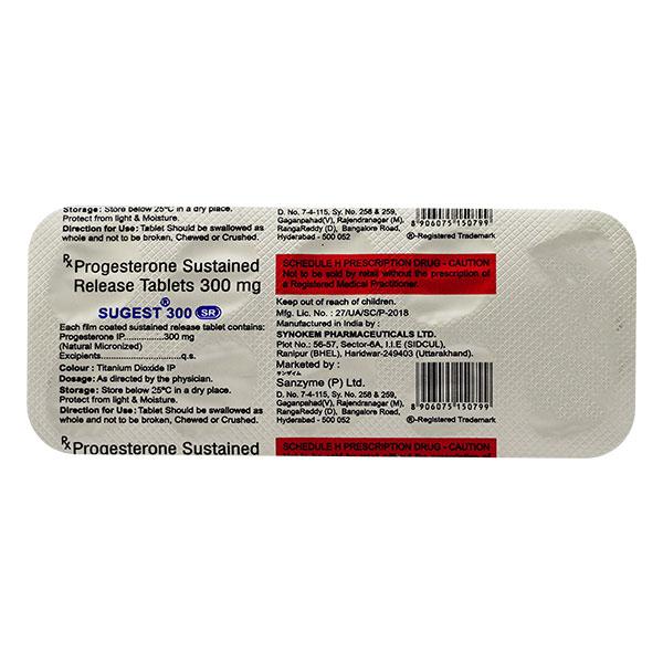 Sugest SR 300mg Tablet 10'S - Hormonal Therapy-Oes