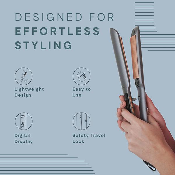 Winston Hair Crimper with Adjustable Temperature -Perfect for All Hair Types - 1 Year Warranty 500 gm - Multi-Stylers