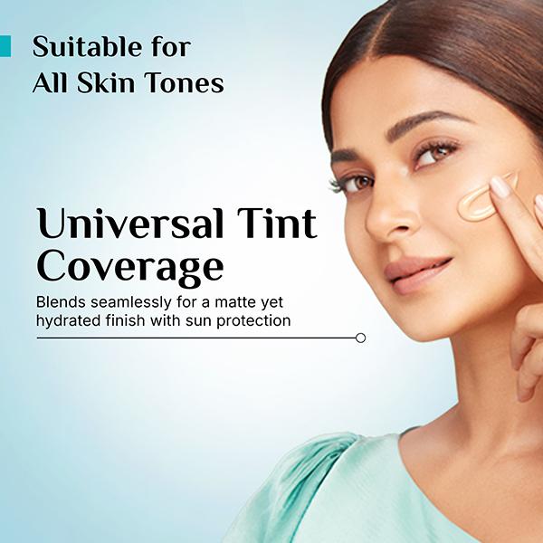 Pilgrim Korean White Lotus Tinted Sunscreen SPF 50+ PA++++ with 3% Niacinamide 50 ml - Face Sunscreen