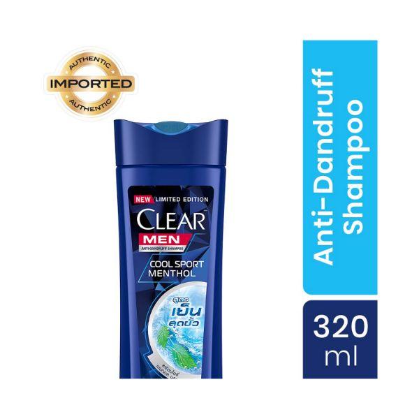 Clear Men Cool Sport Menthol Anti-Dandruff Shampoo Removes Grease 310 ml - Shampoos