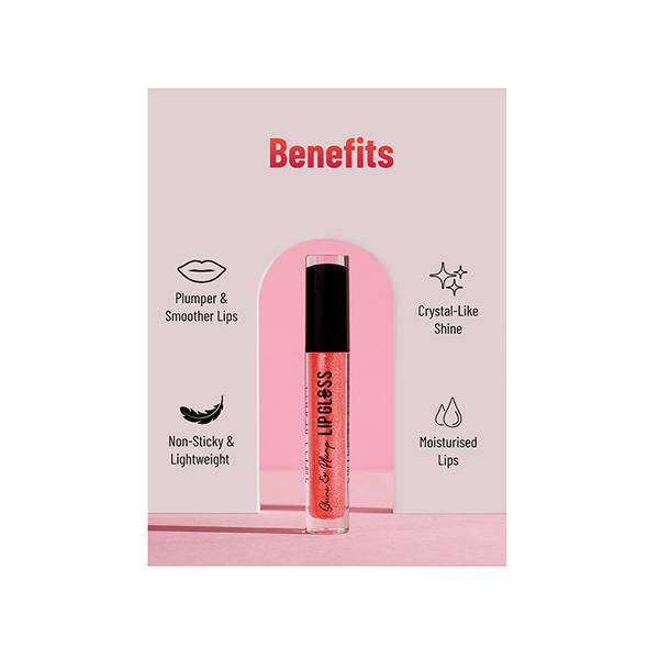Swiss Beauty Shine and Plump Non - Sticky and Hydrating Lip Gloss, Shade - 04 4 gm - Lip Glosses