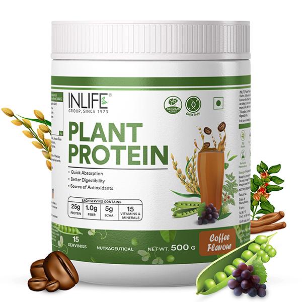 Netmeds | INLIFE Plant Protein Powder - Coffee Flavour 500 g