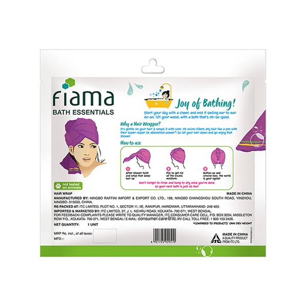 Fiama Bath Essential Hair Wrap Purple 30 gm - Loofahs & Sponges