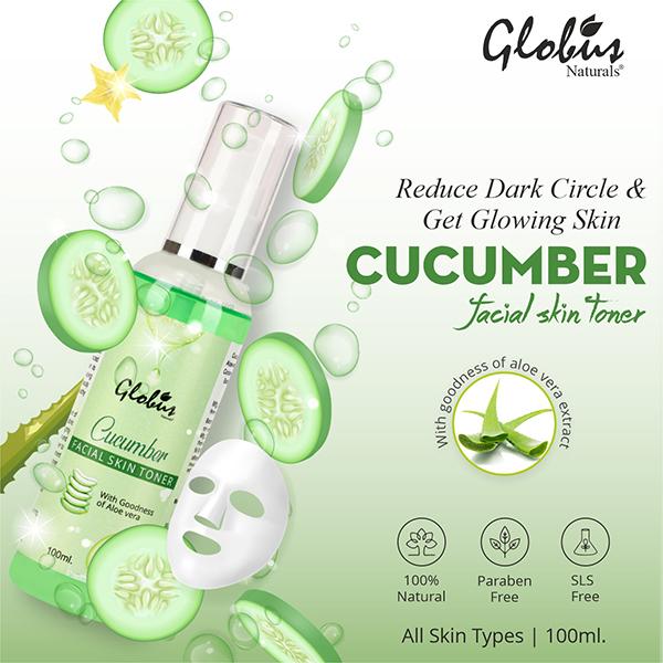 Globus Naturals Cucumber Facial Skin Toner 100 ml - Face Mists