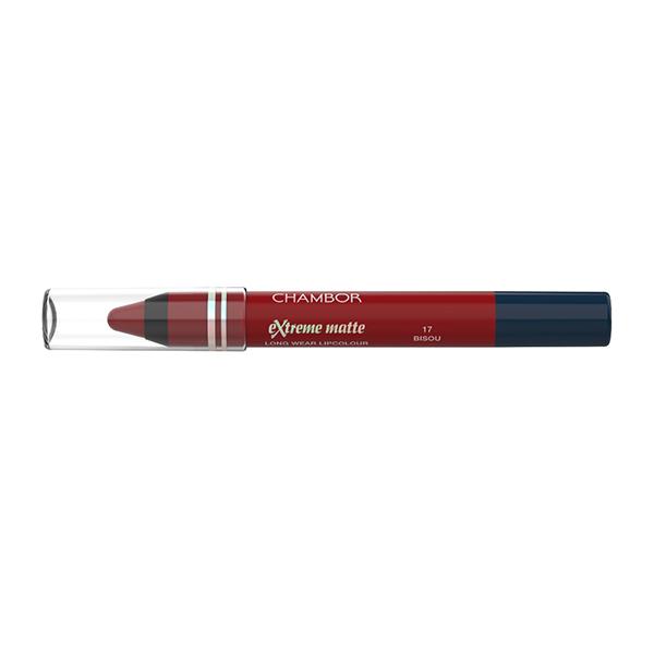 Chambor Extreme Matte Long Wear Lip Colour Make up Les Meringues Collection - Bisou, 17 2.8 gm - Lip Crayons