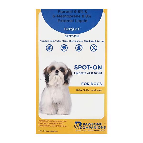 FLICKOUT F SPOT ON (VET) FOR DOGS 0-10KG Liquid 0.67ml - General-P