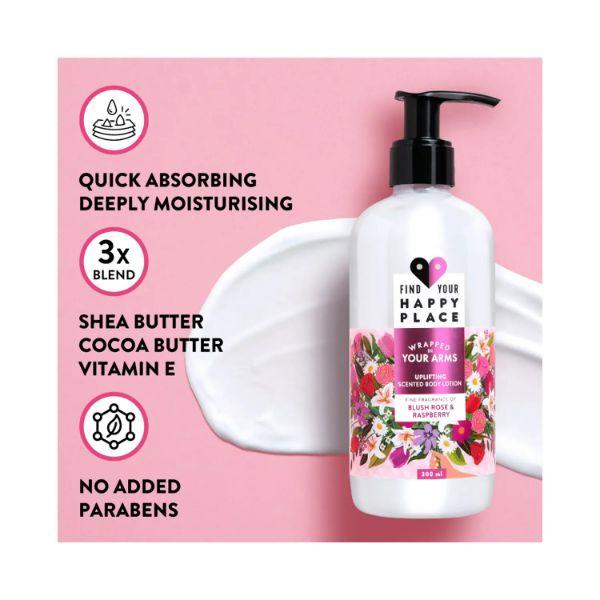 Find Your Happy Place Wrapped In Your Arms Body Lotion Blush Rose & Raspberry 300 ml - Lotions & Creams