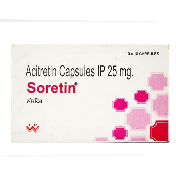 Soretin 25mg Capsule 10'S - Psoriasis/Seborrhea/Ichthyosis-Pso