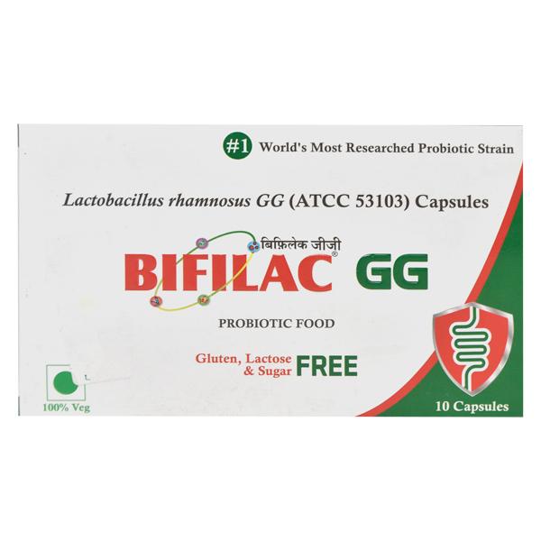 BIFILAC GG Sugar free & Gluten free Capsule 10's - Supplements-Sup