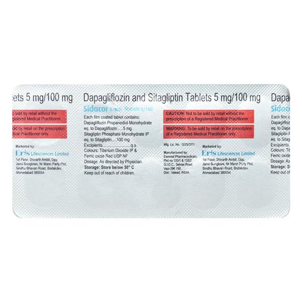 SIDACOR 5/100 Tablet 10's - Diabetes-Ant