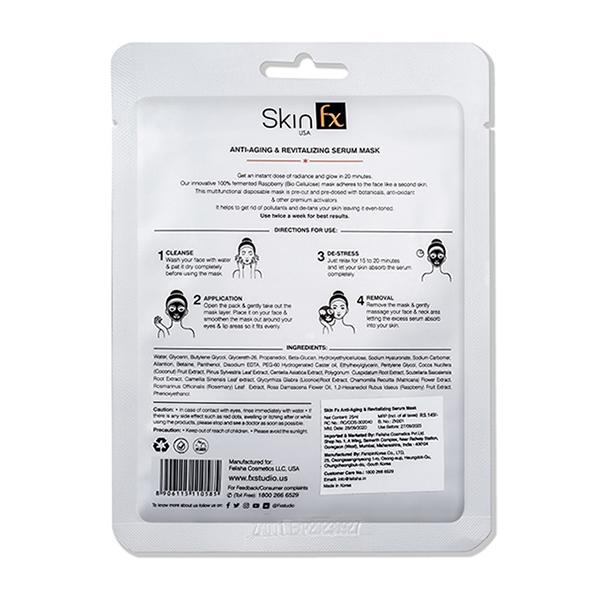 Skin Fx Anti-Aging and Revitalizing Serum Mask 25ml - Sheet Masks