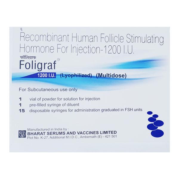 Foligraf 1200IU Injection 1'S - Hormonal Therapy-Tro