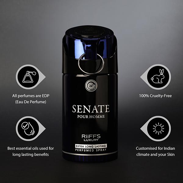 RiiFFS Luxury Senate Pour Homme Body Spray for Men 250 ml - Men Perfumes (Edt/Edp)