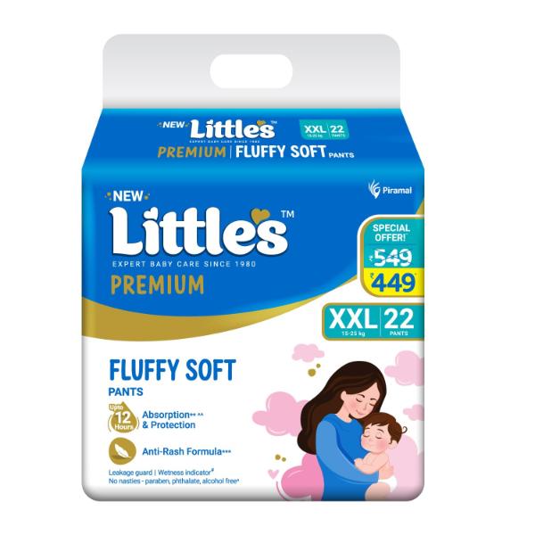 Netmeds | Little's Premium Fluffy Soft Baby Pants (XXL) 22's