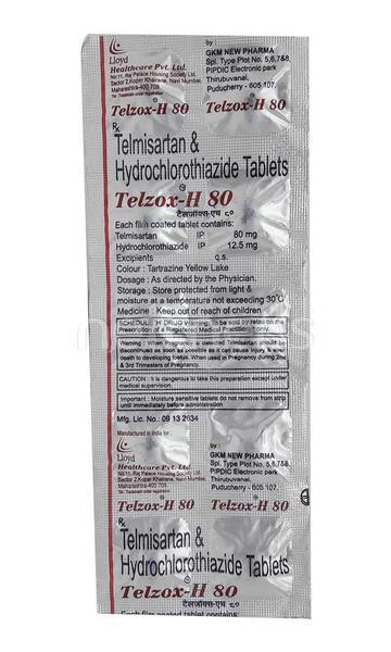 Telzox H 80mg Tablet 10'S - Hypertension-Ang