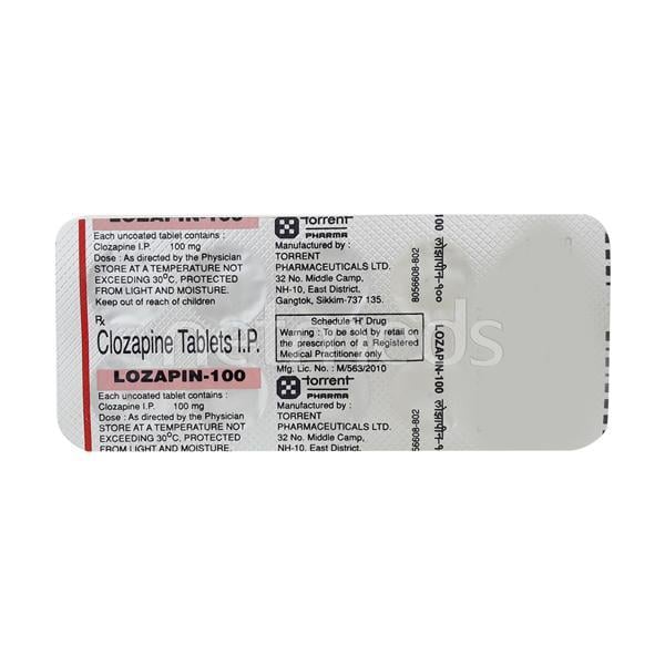 Lozapin 100mg Tablet 10'S - Schizophrenia-Aps