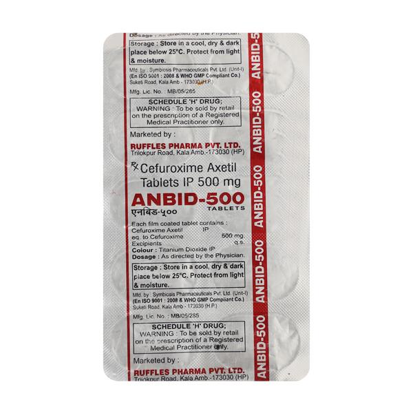 Anbid 500Mg Tablet 10's - Bacterial Infections-Cep